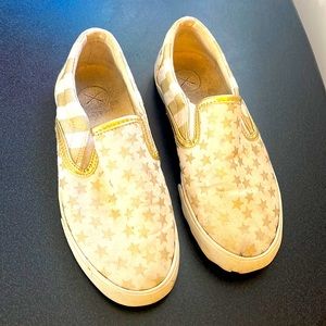 Inkkas Gold Stars Slip Ons
